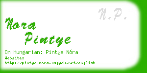 nora pintye business card